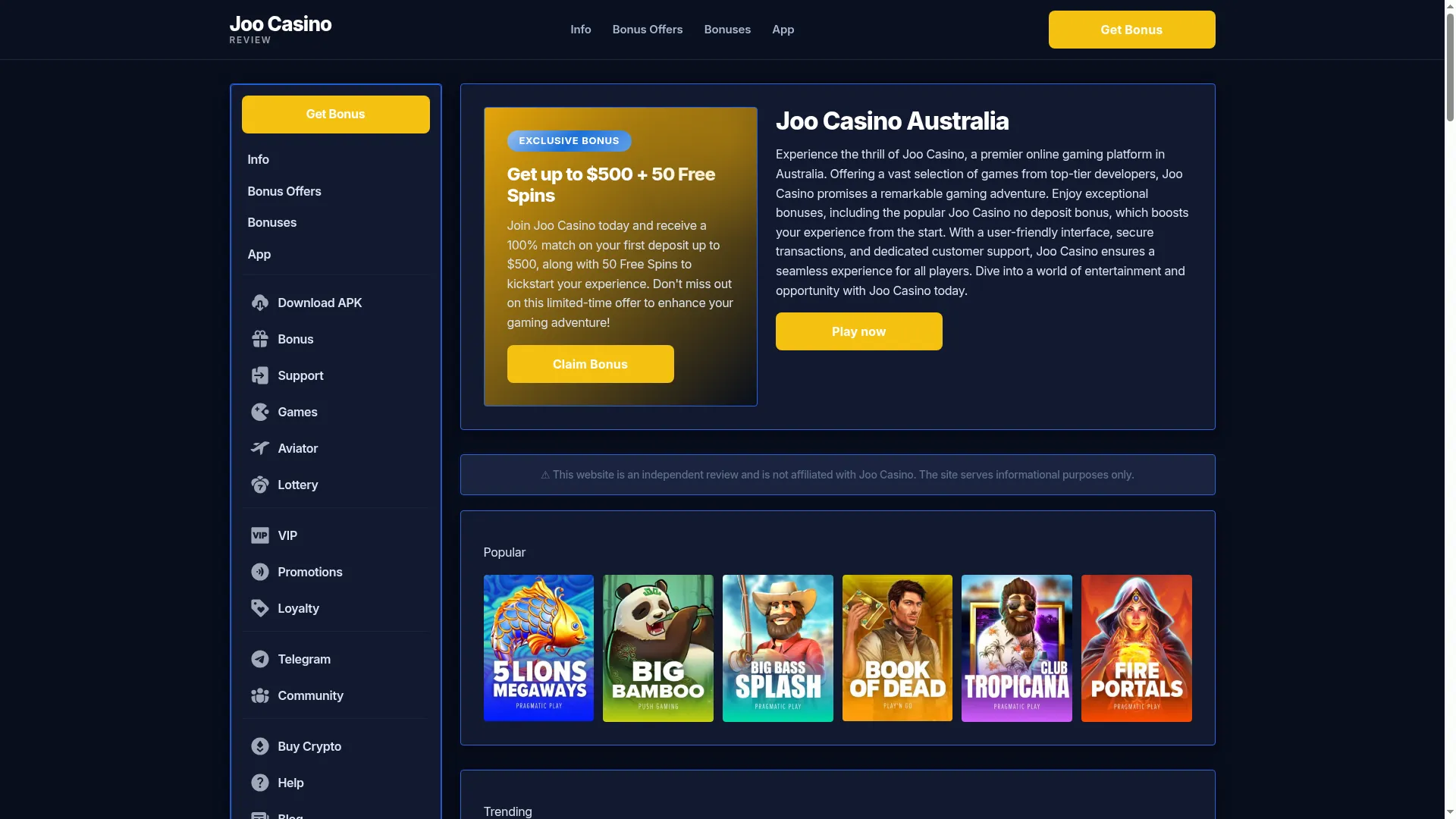 Joocasinoaustralia.net