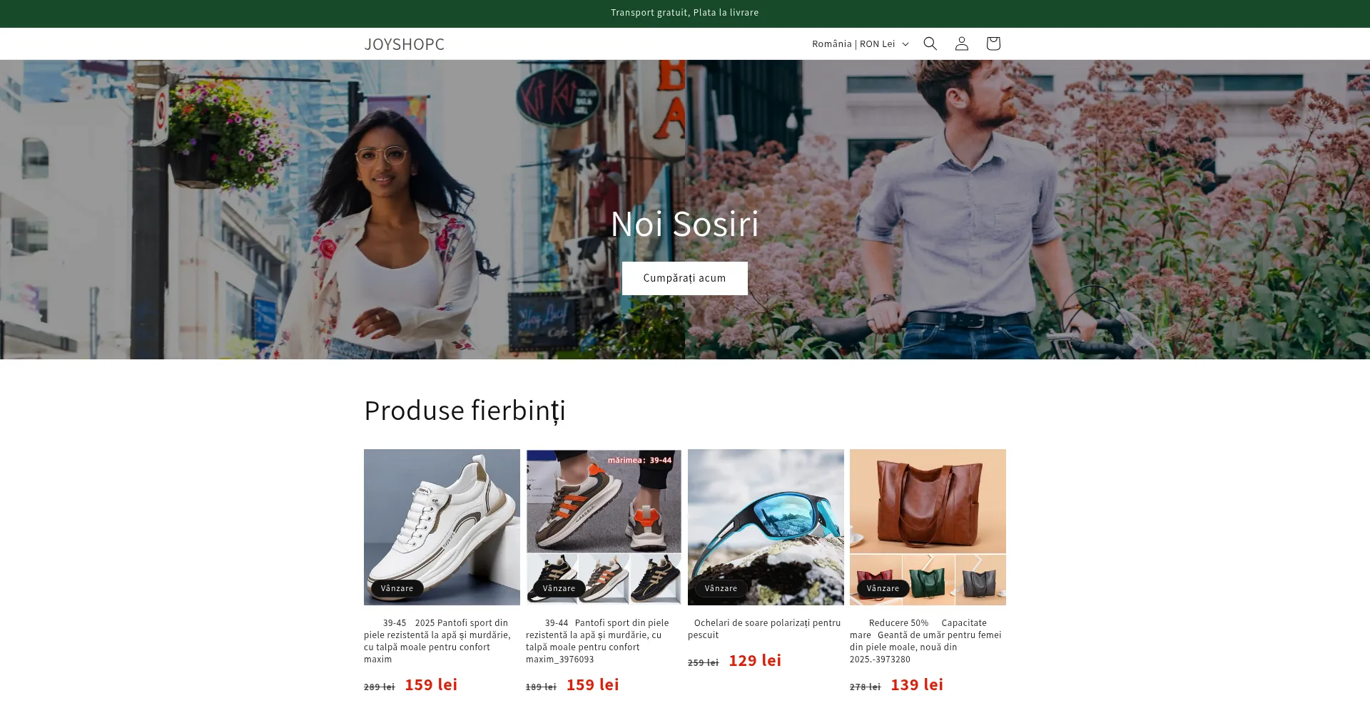 Website screenshot of Joyshopc.com