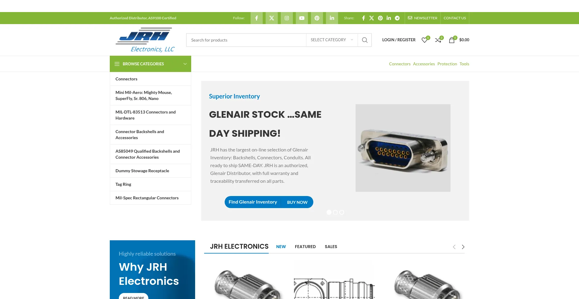 Website screenshot of Jrhelec.com
