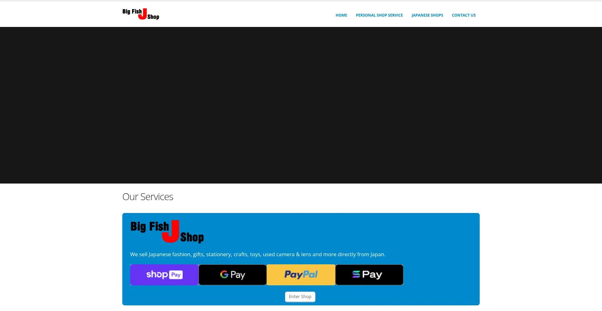 Website screenshot of Jshop.jp