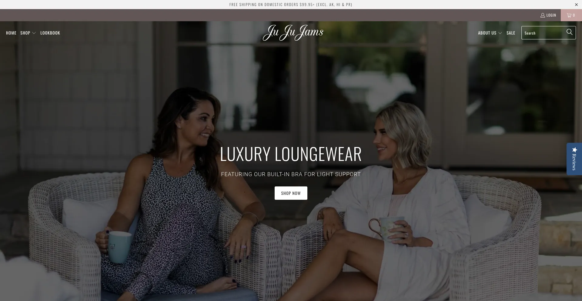 Website screenshot of Jujujams.com