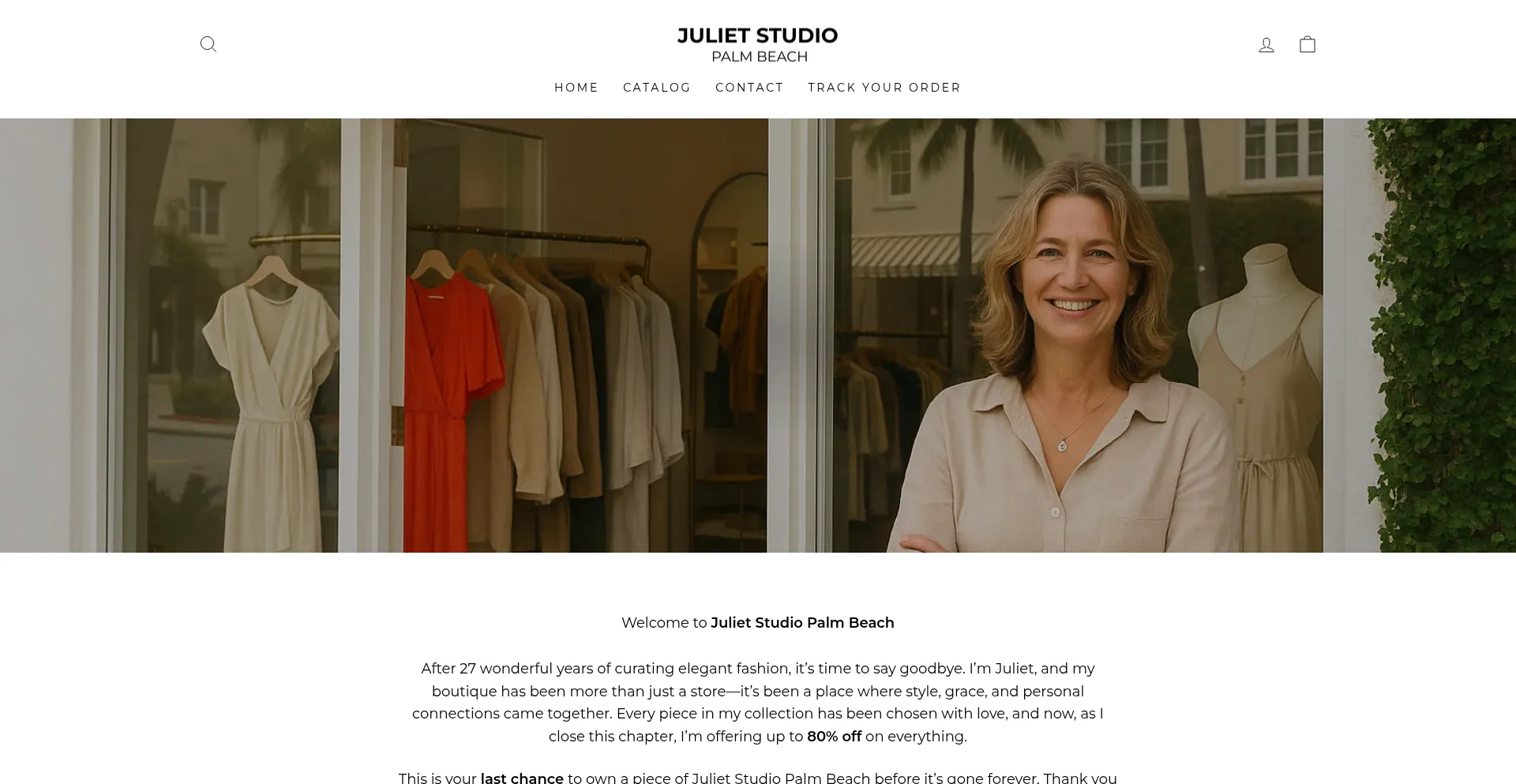 Website screenshot of Julietstudio-palmbeach.com