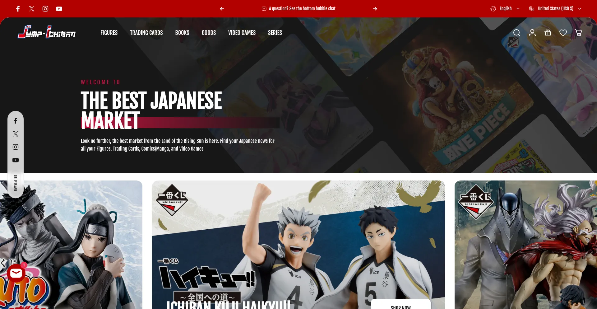 Website screenshot of Jumpichiban.com