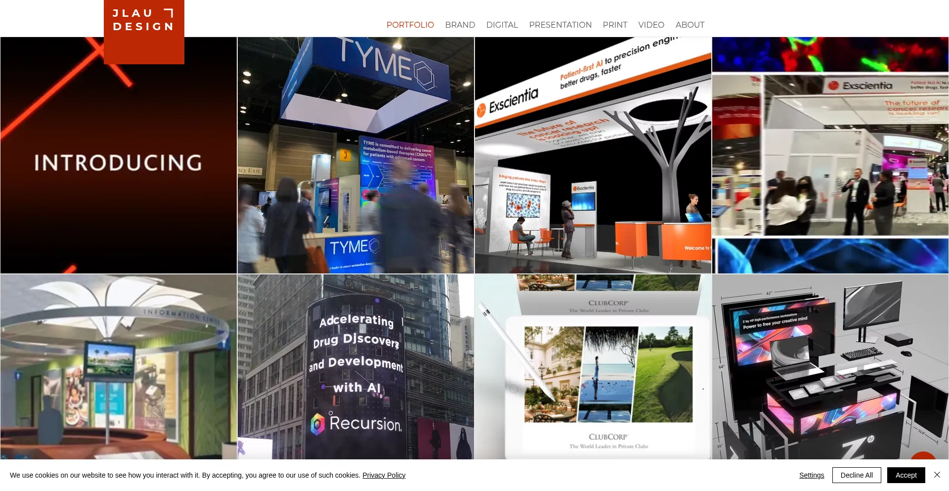 Website screenshot of Justinlaudesign.com
