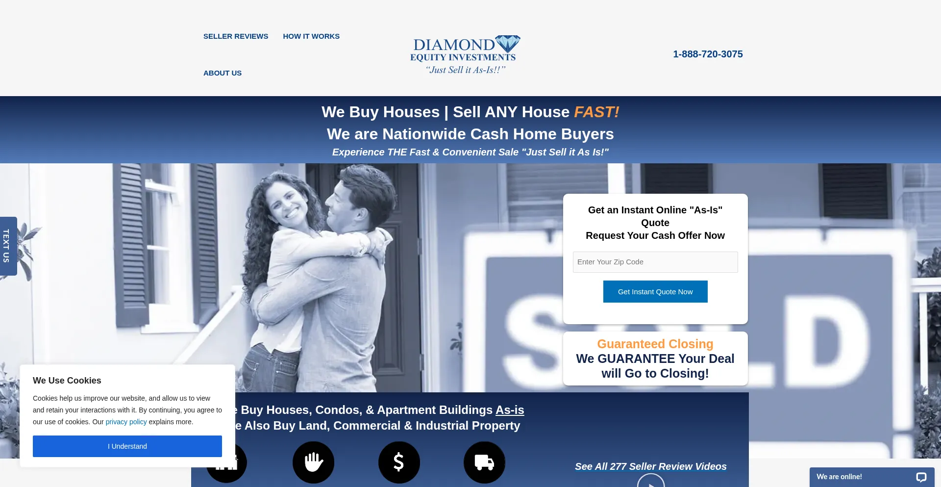 Website screenshot of Justsellitasis.com