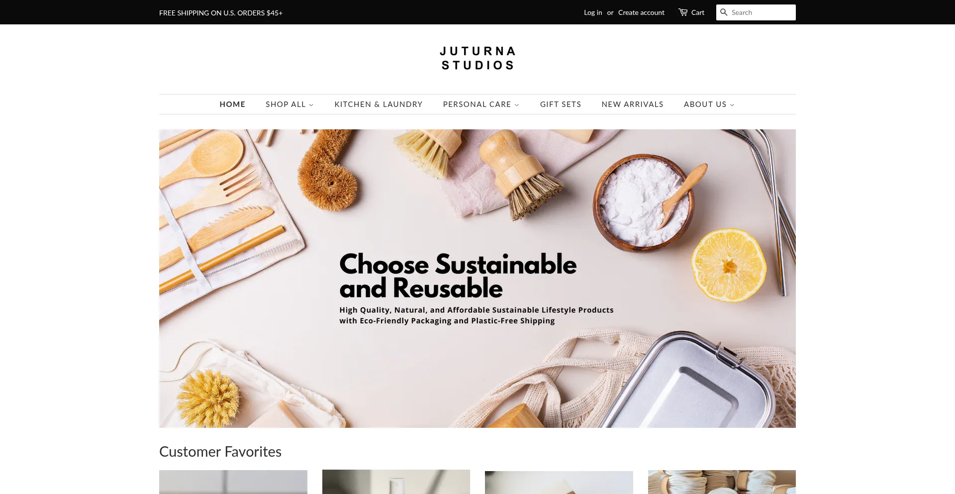 Website screenshot of Juturnasustainablestudios.com