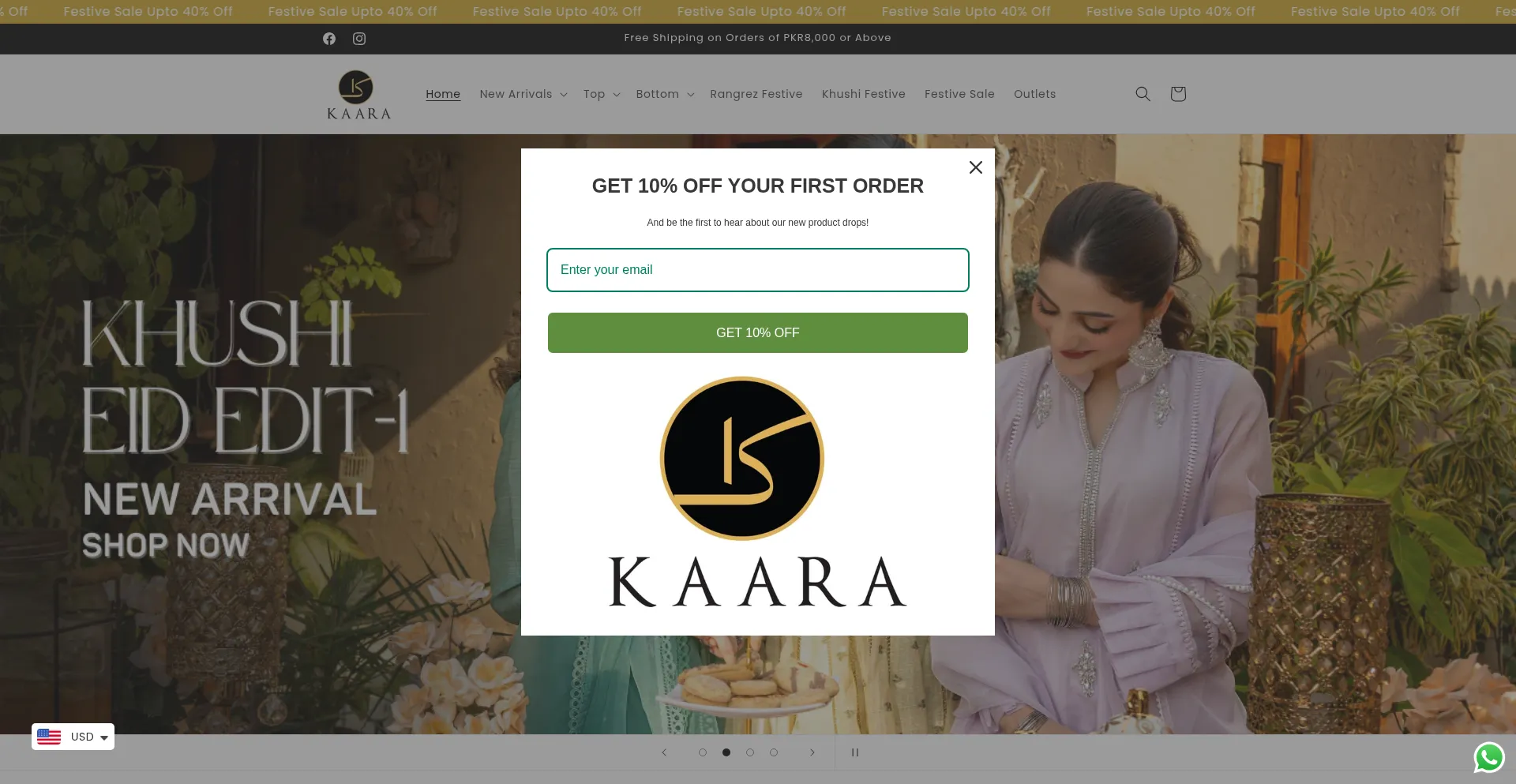 Website screenshot of Kaaraonline.com