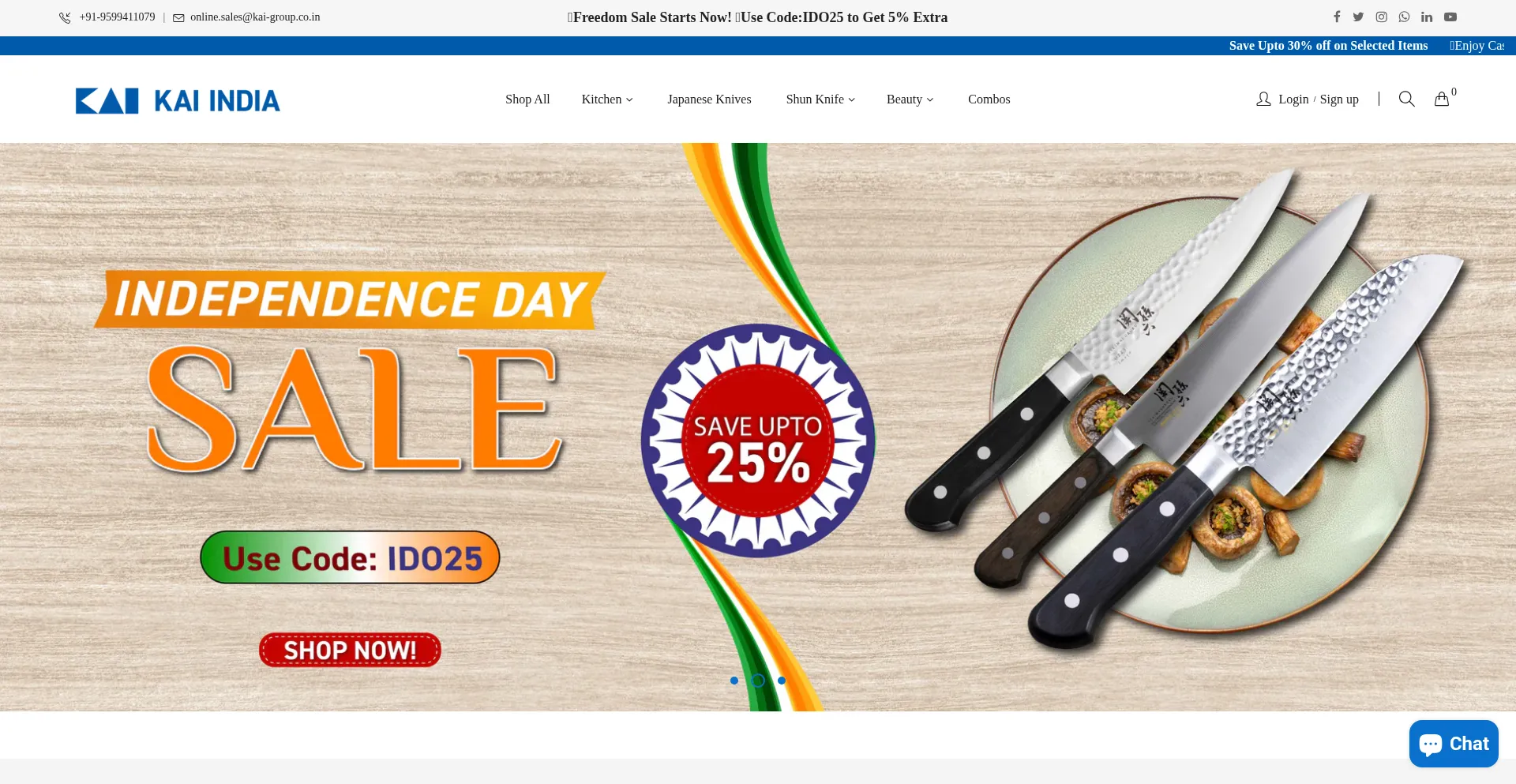 Website screenshot of Kaiindiaonline.com