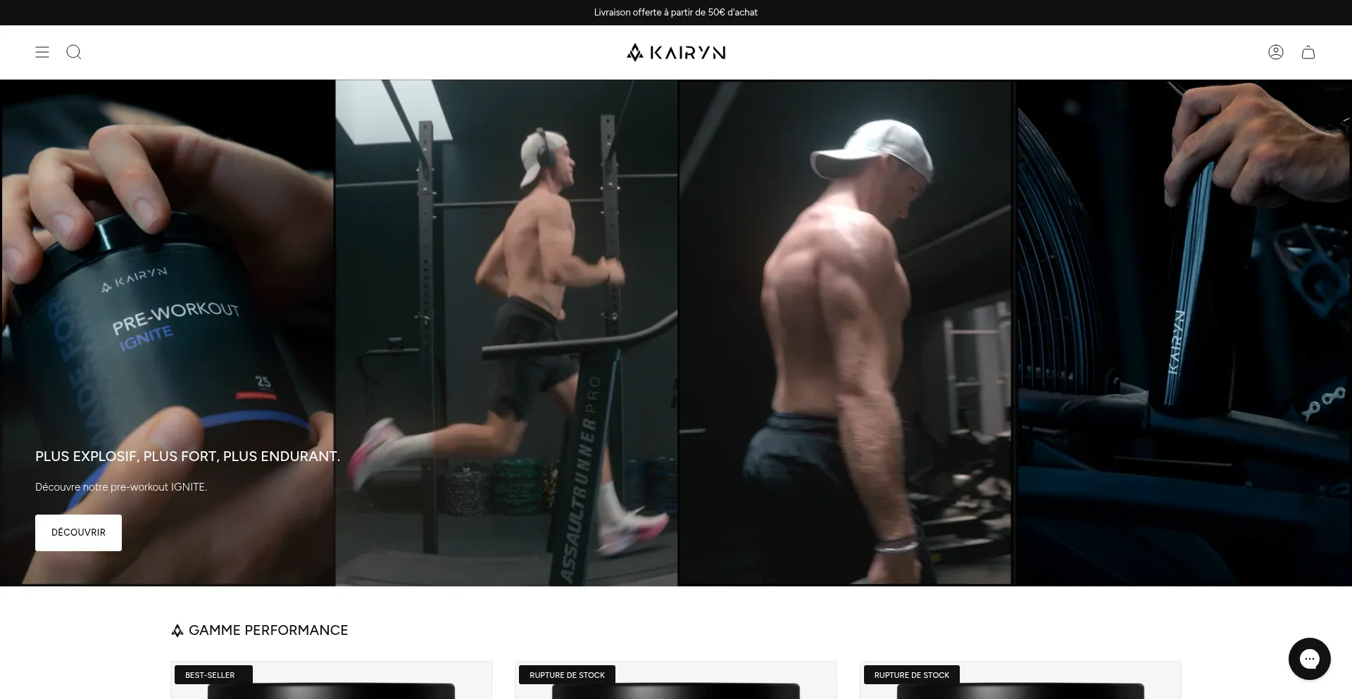Website screenshot of Kairyn.fr