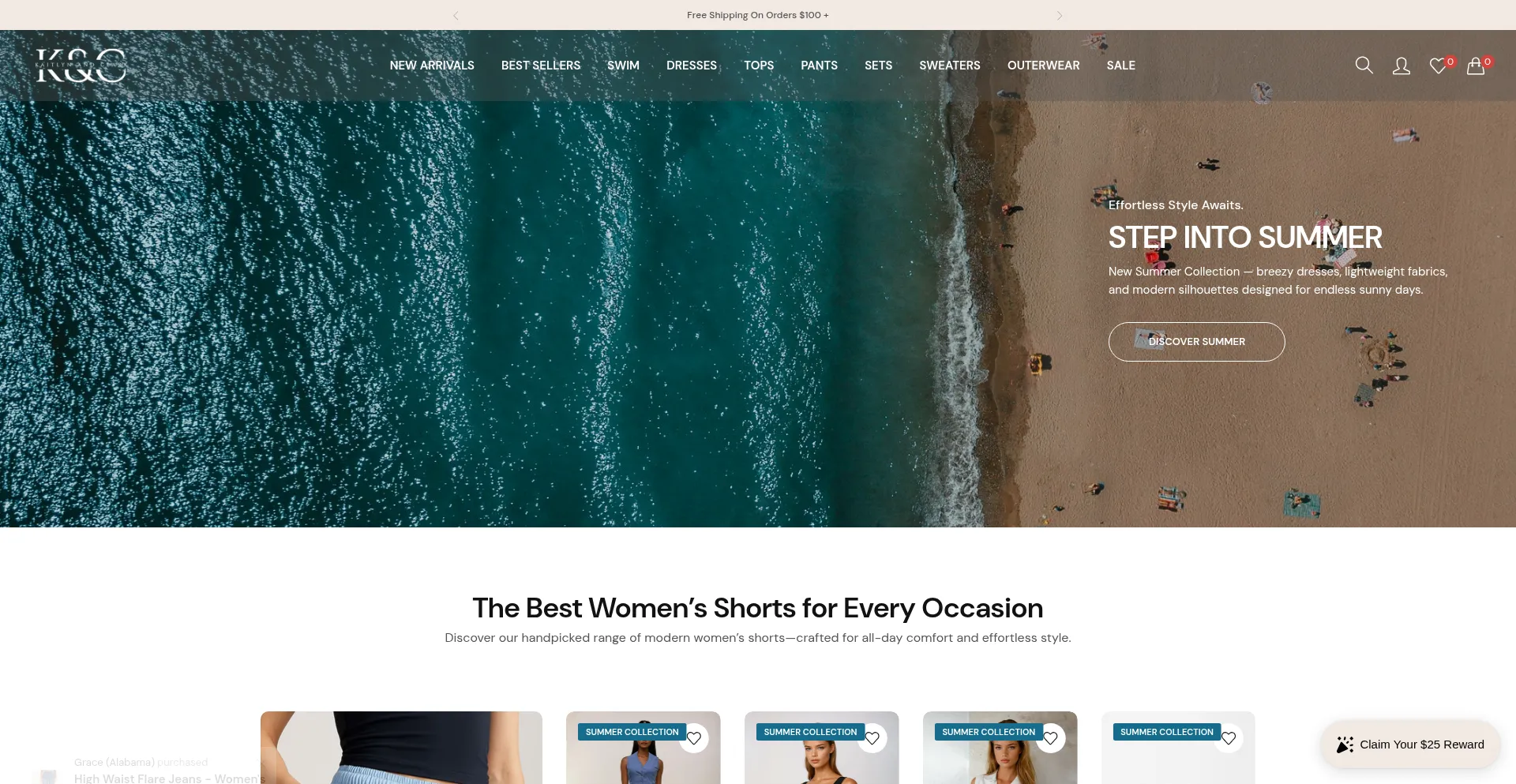 Website screenshot of Kaitlynandclark.com
