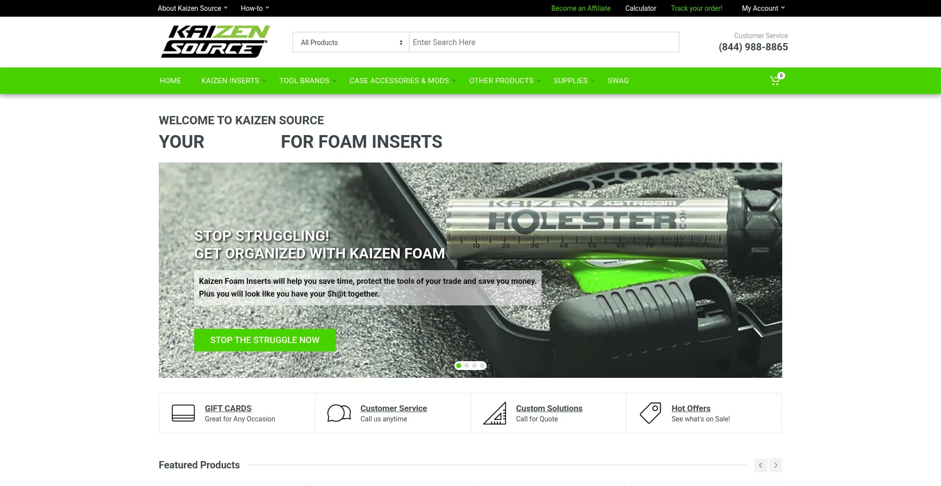 Website screenshot of Kaizensource.com