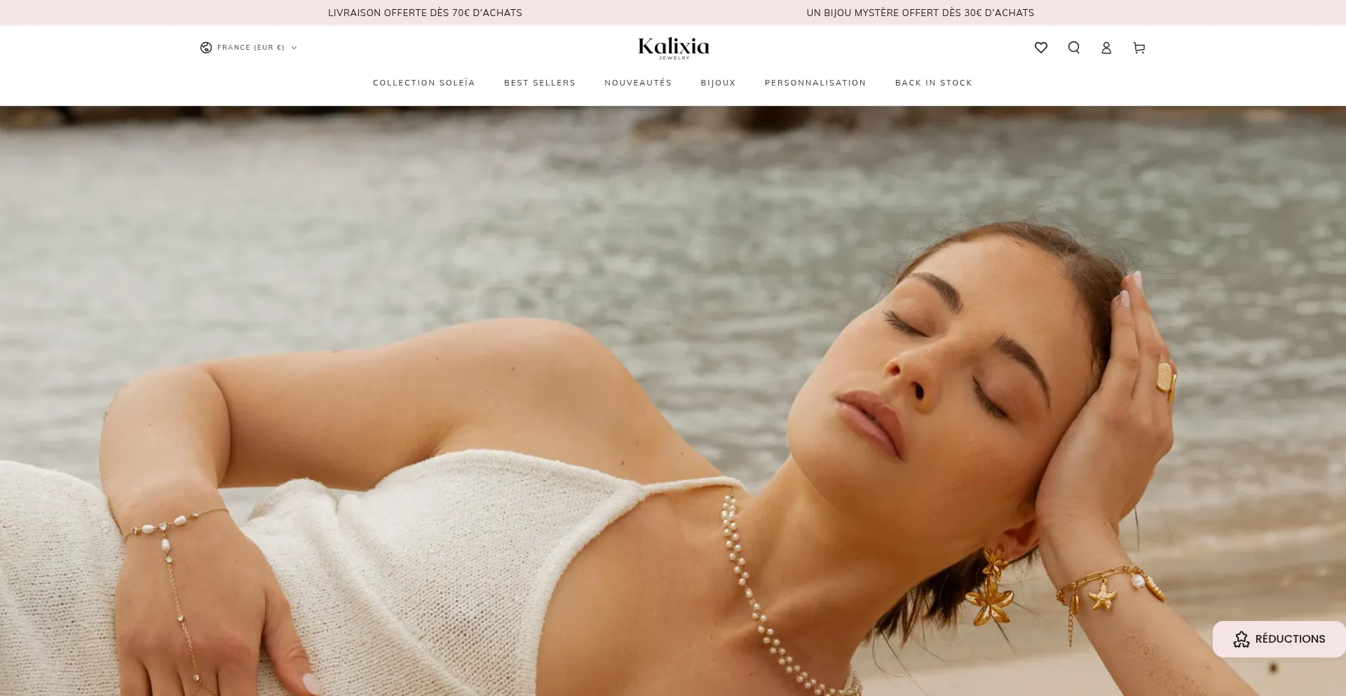 Website screenshot of Kalixia-jewelry.com