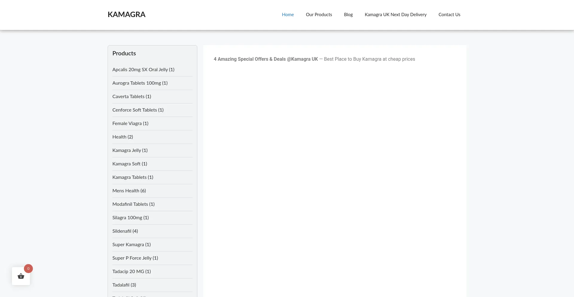 Website screenshot of Kamagra-online-store-uk.com