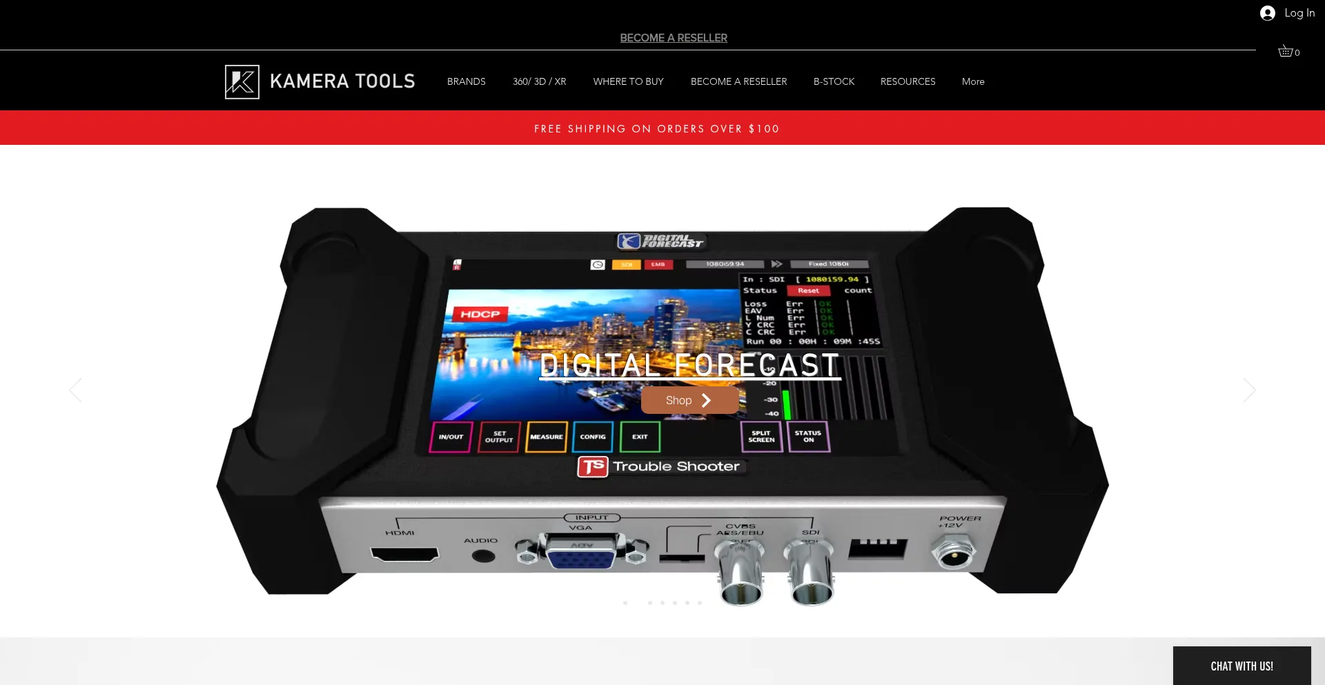 Website screenshot of Kameratools.com