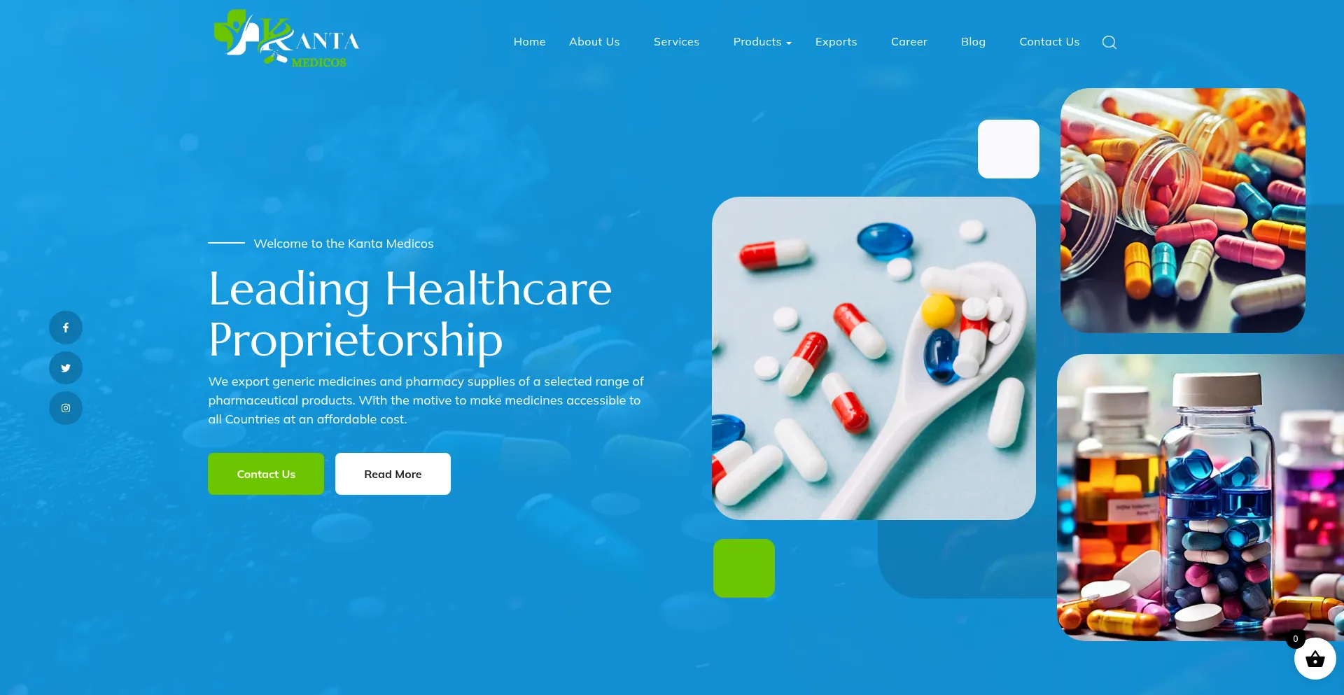 Website screenshot of Kantamedicos.com