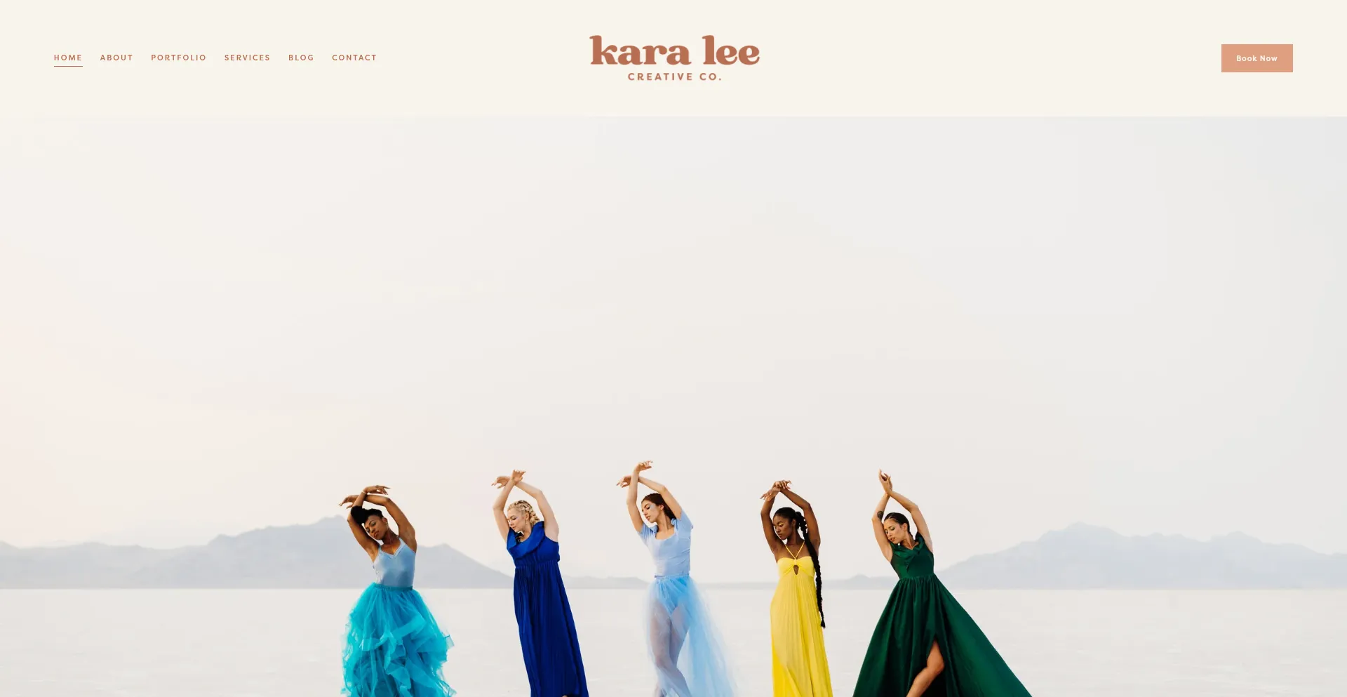 Website screenshot of Karaleecreative.com