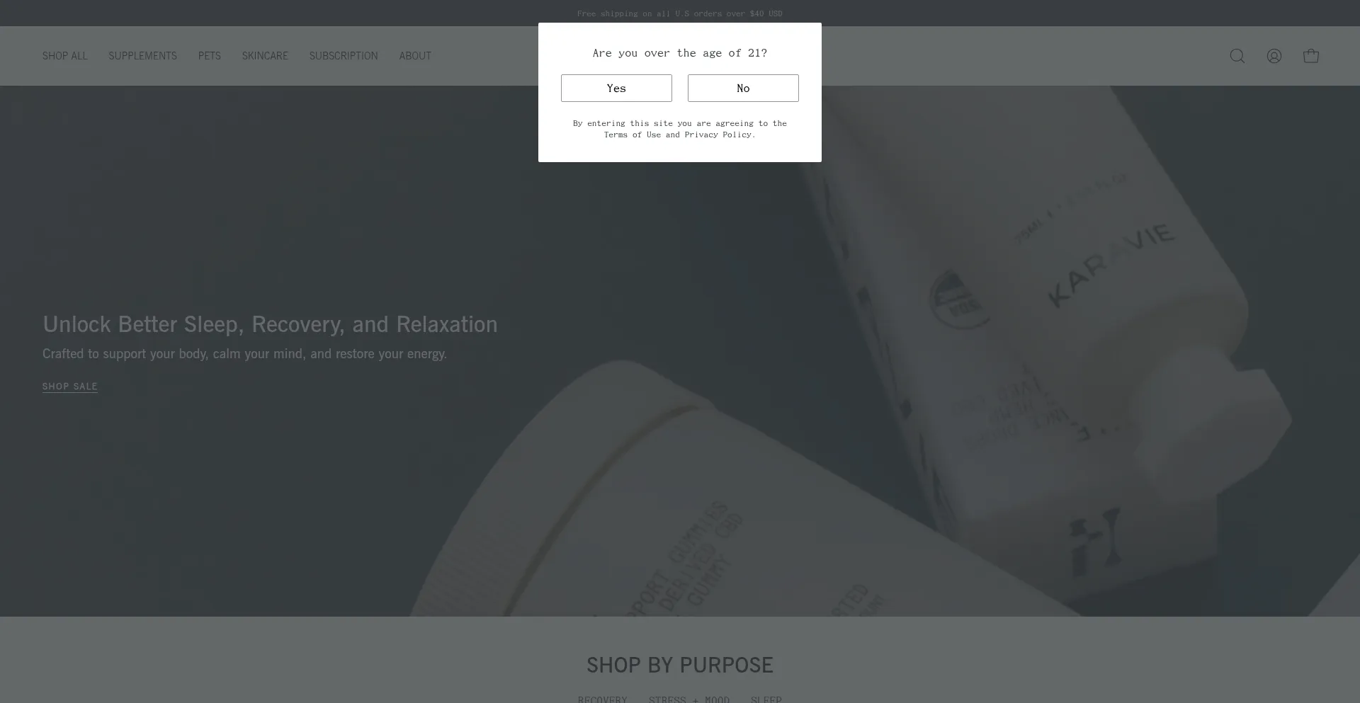 Website screenshot of Karavie.com