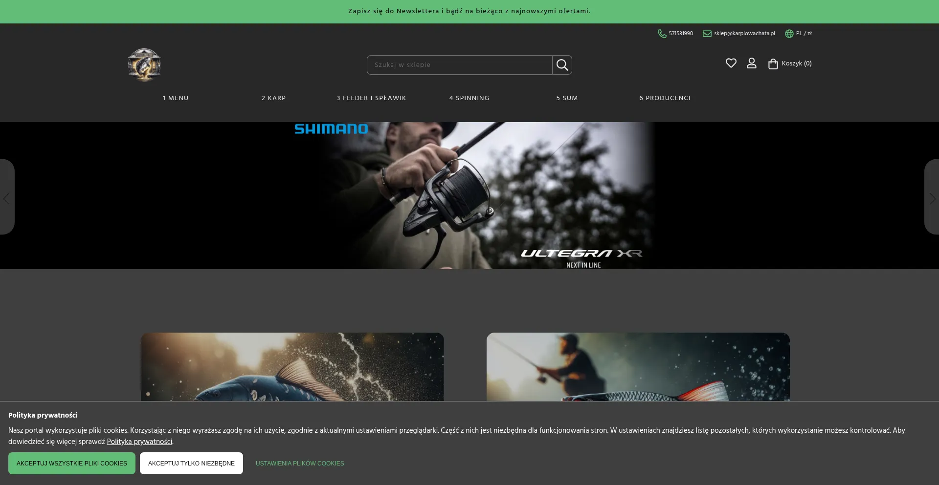 Website screenshot of Karpiowachata.pl