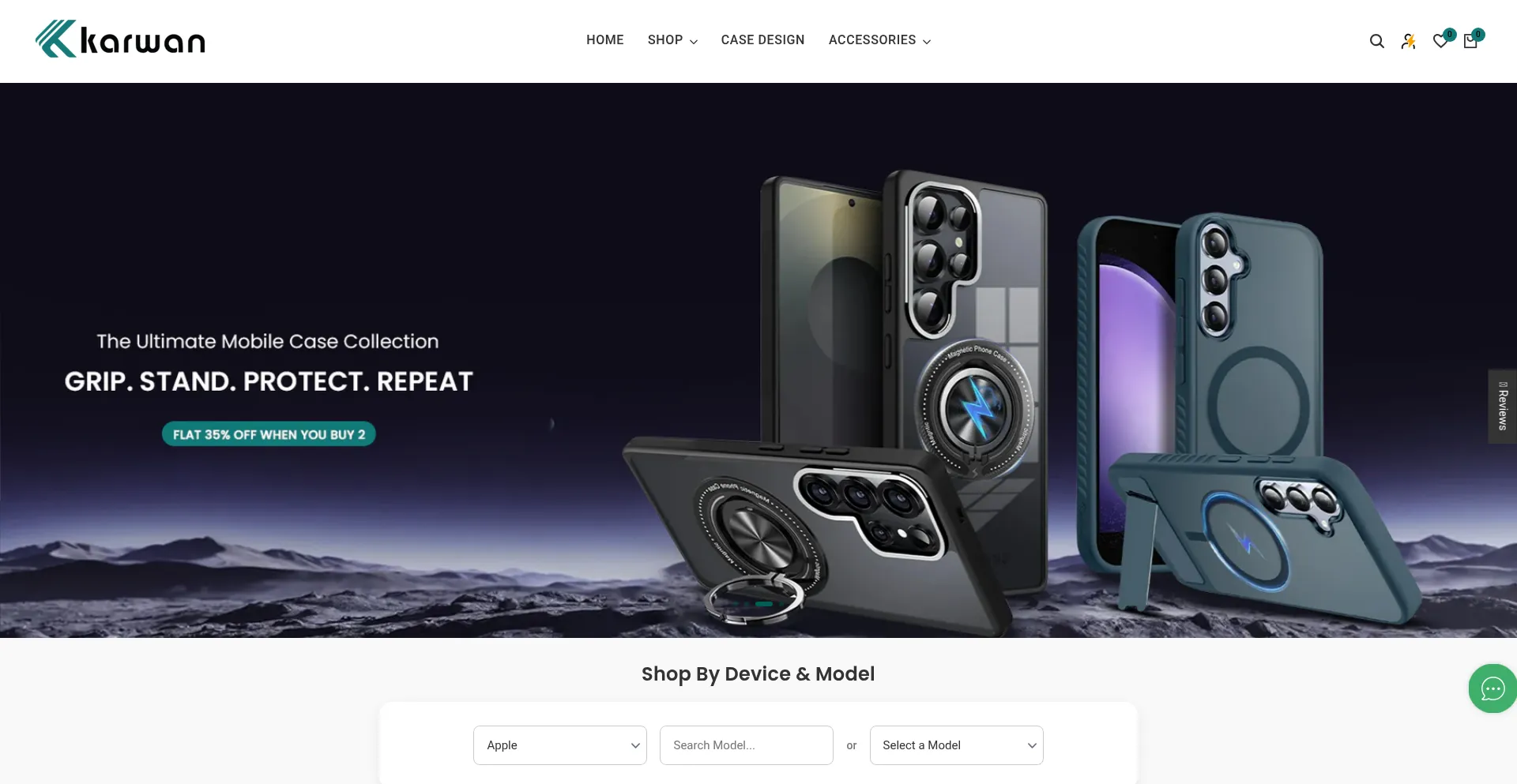 Website screenshot of Karwan.in