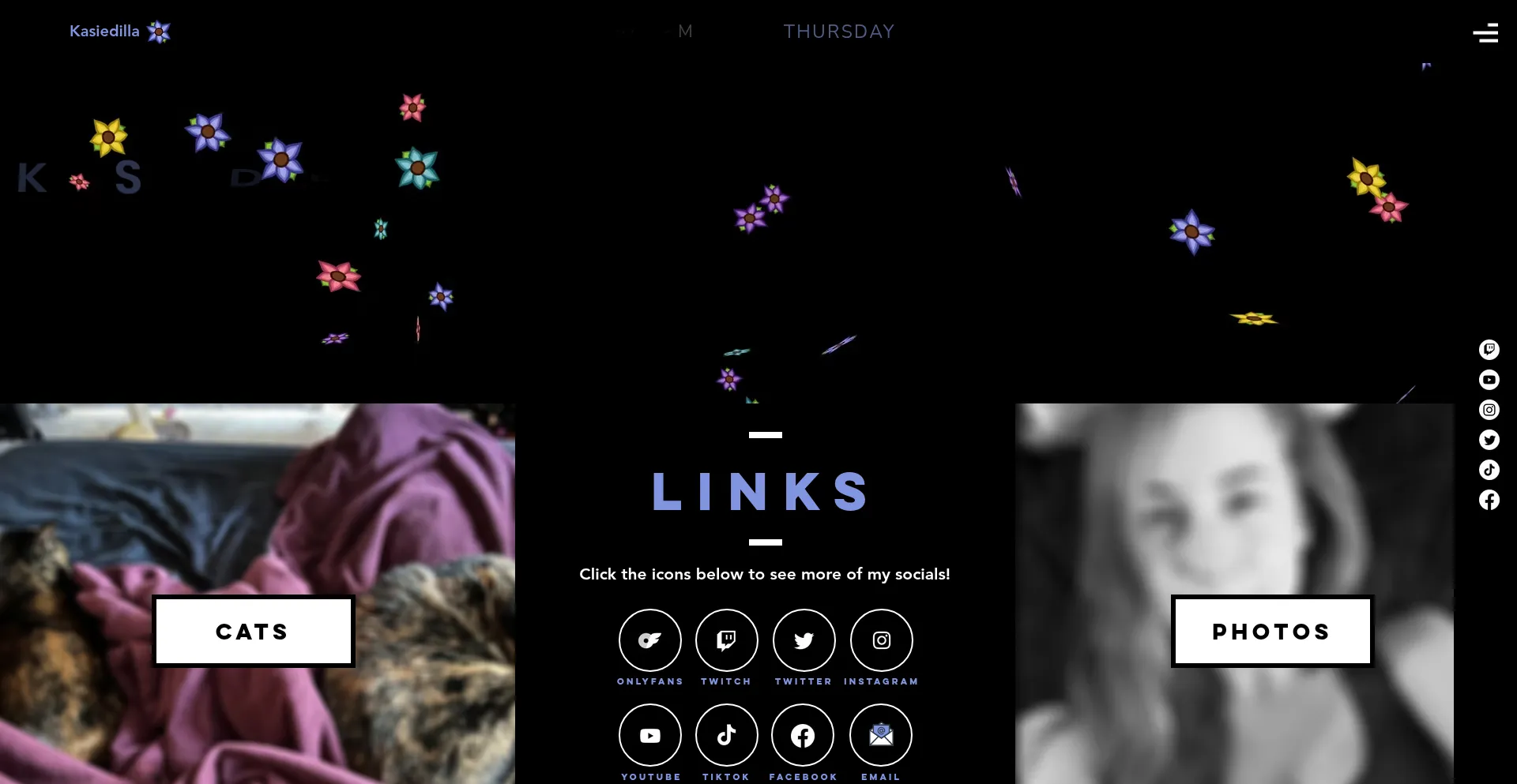 Website screenshot of Kasiedilla.love