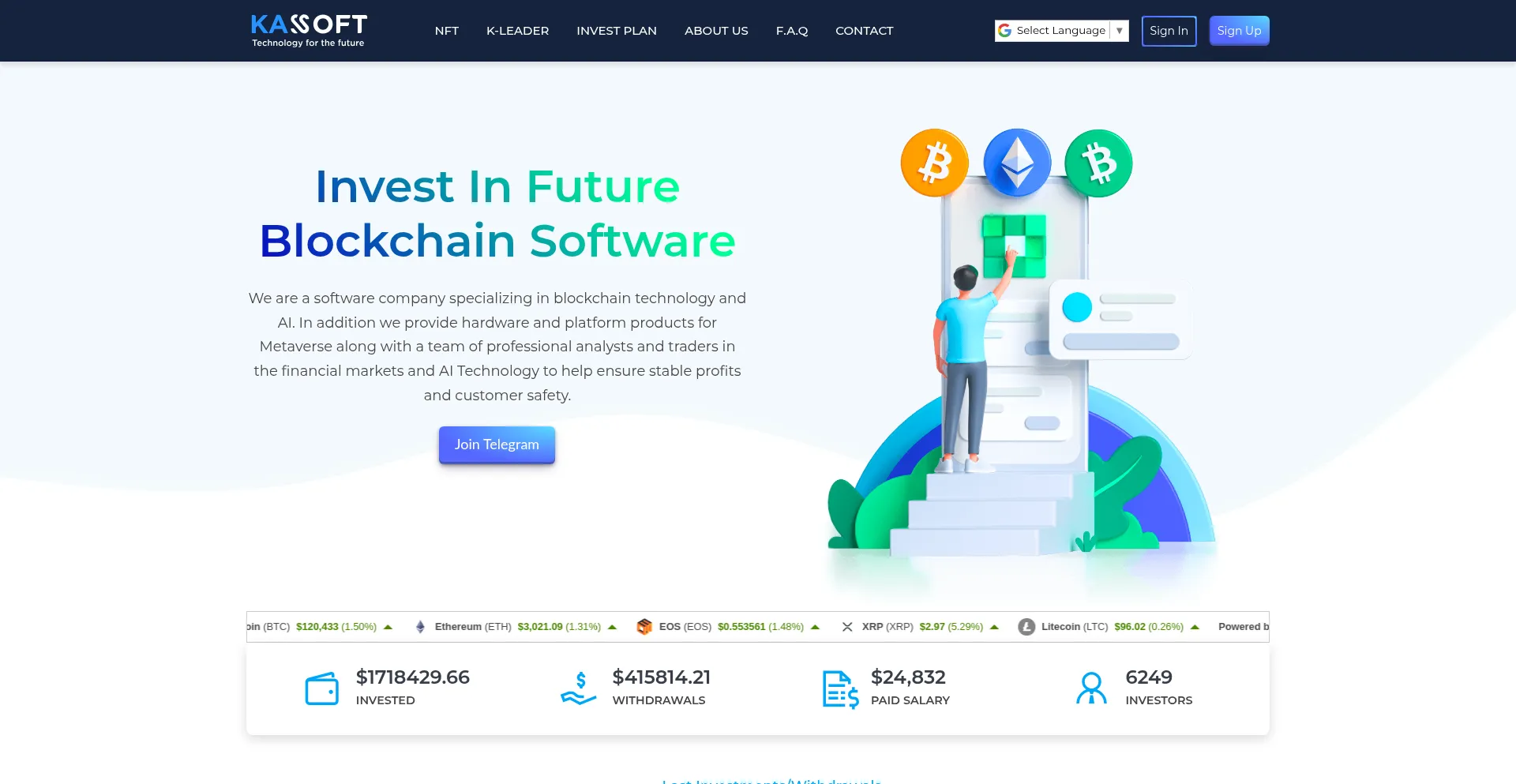 Website screenshot of Kassoft.ltd