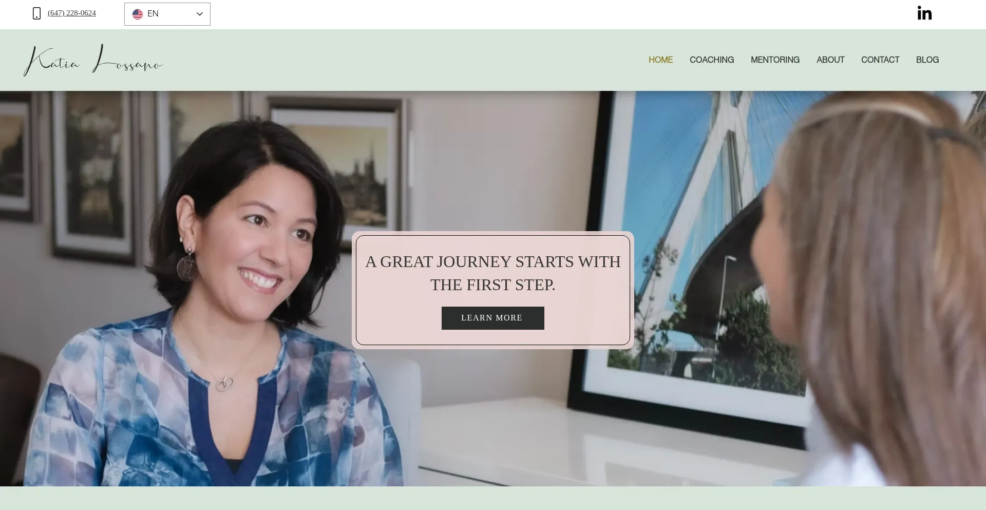 Website screenshot of Katialossano.com