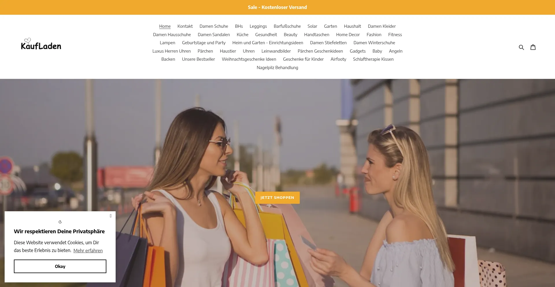 Website screenshot of Kaufladen.co