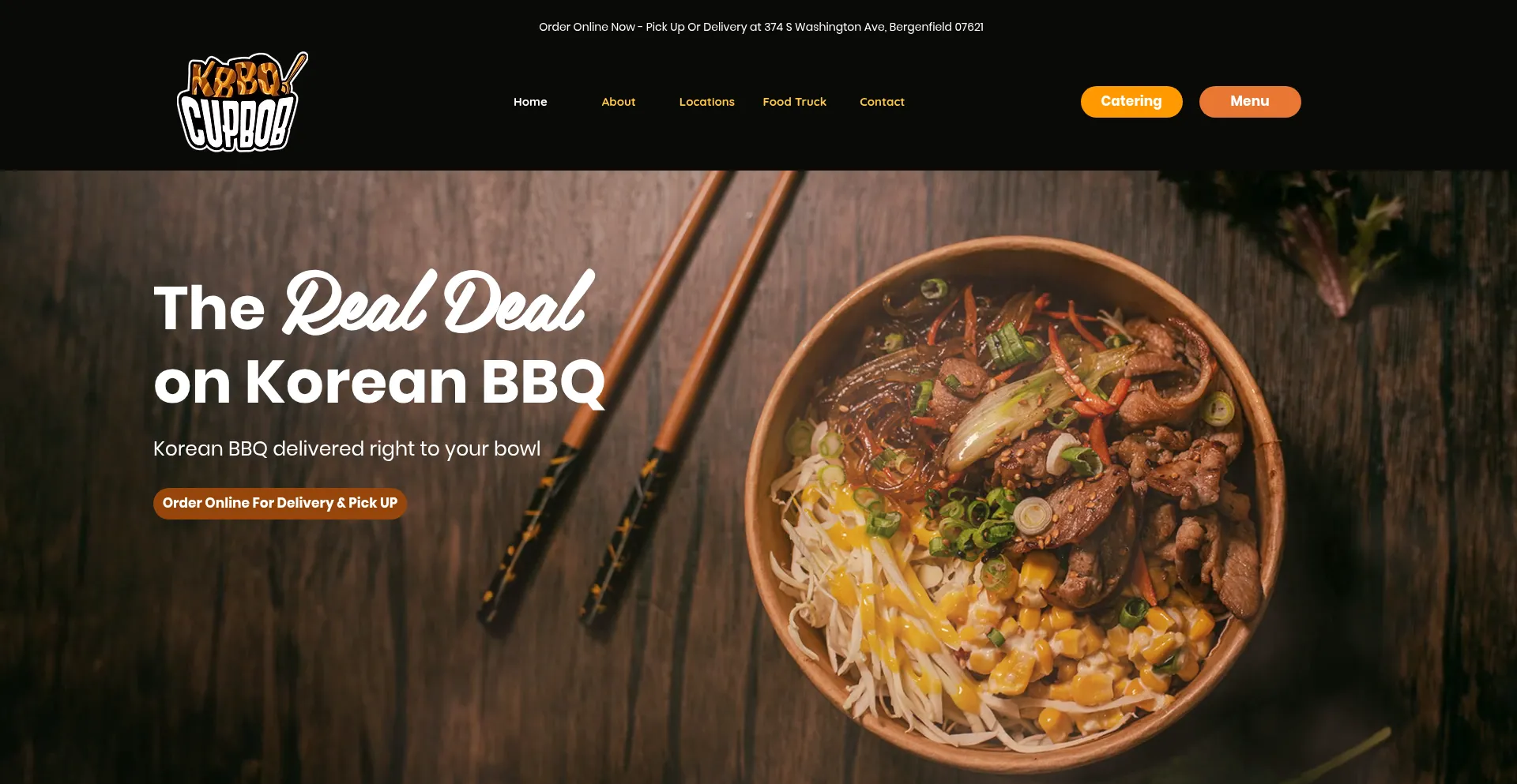 Website screenshot of Kbbqcupbob.com