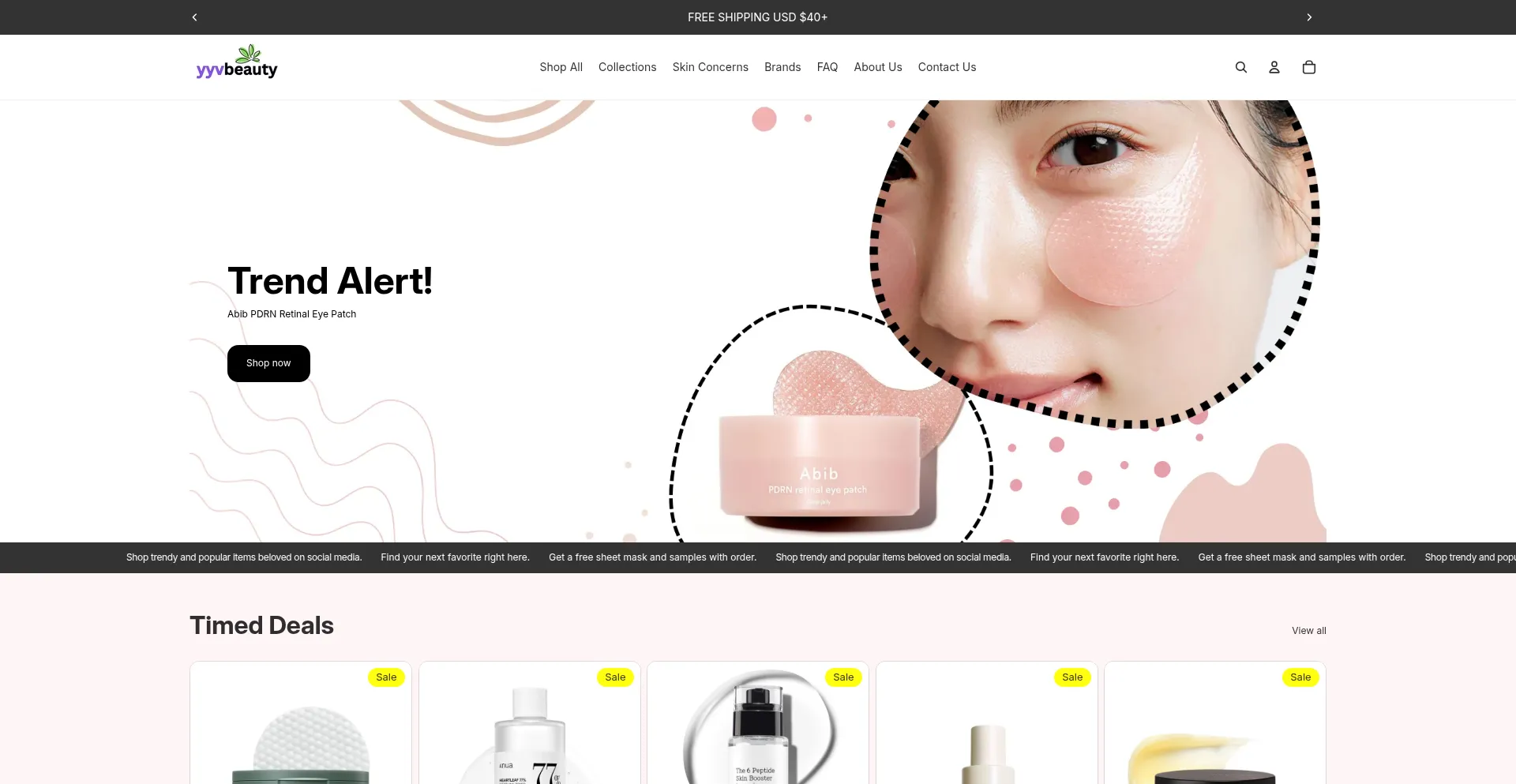 Website screenshot of Kbeautystation.com