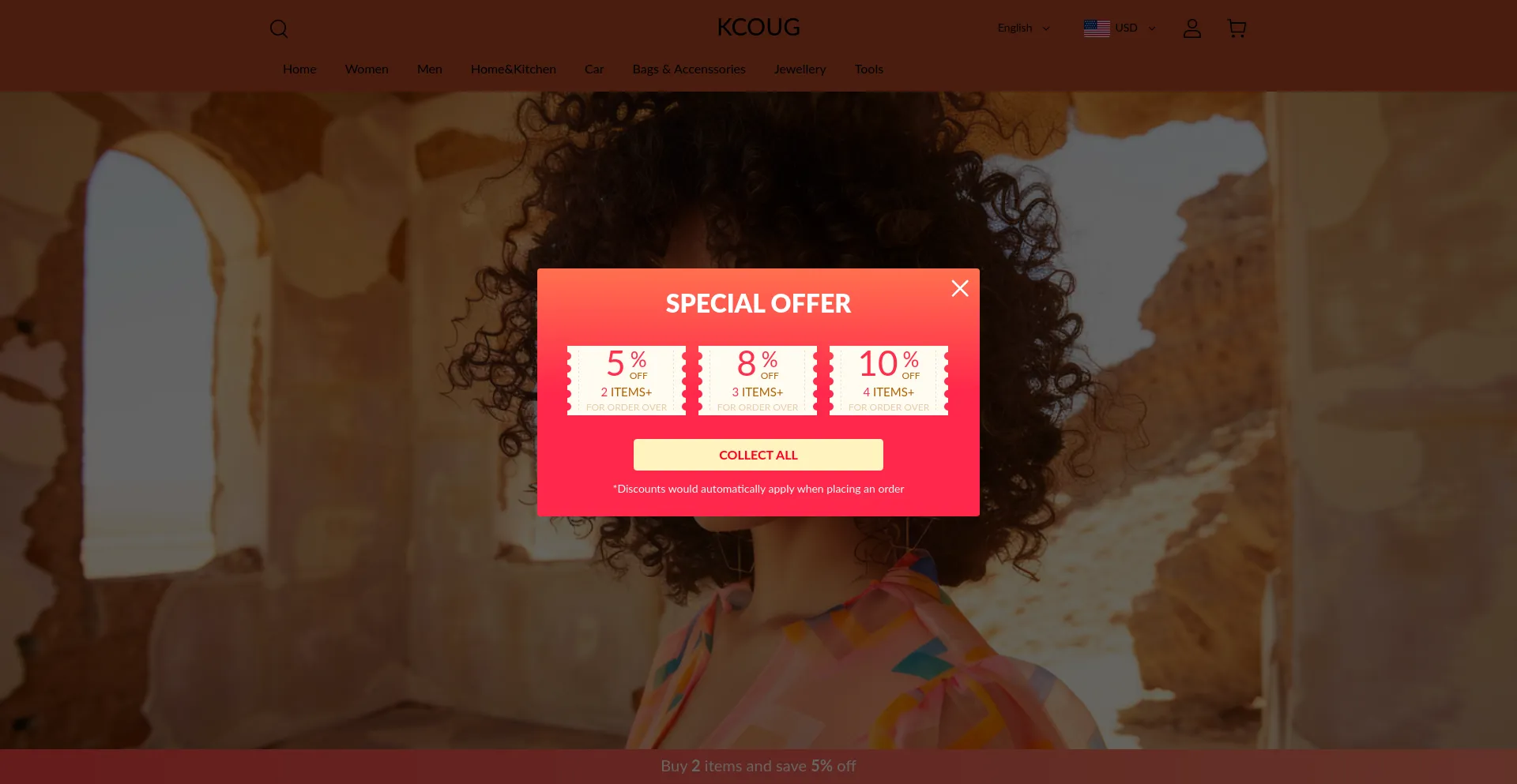 Website screenshot of Kcoug.com
