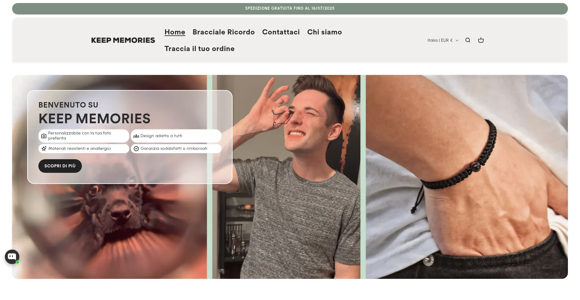 Website screenshot of Keepmemories.store
