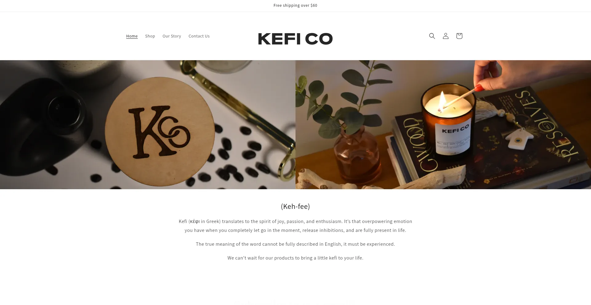 Website screenshot of Keficoshop.com