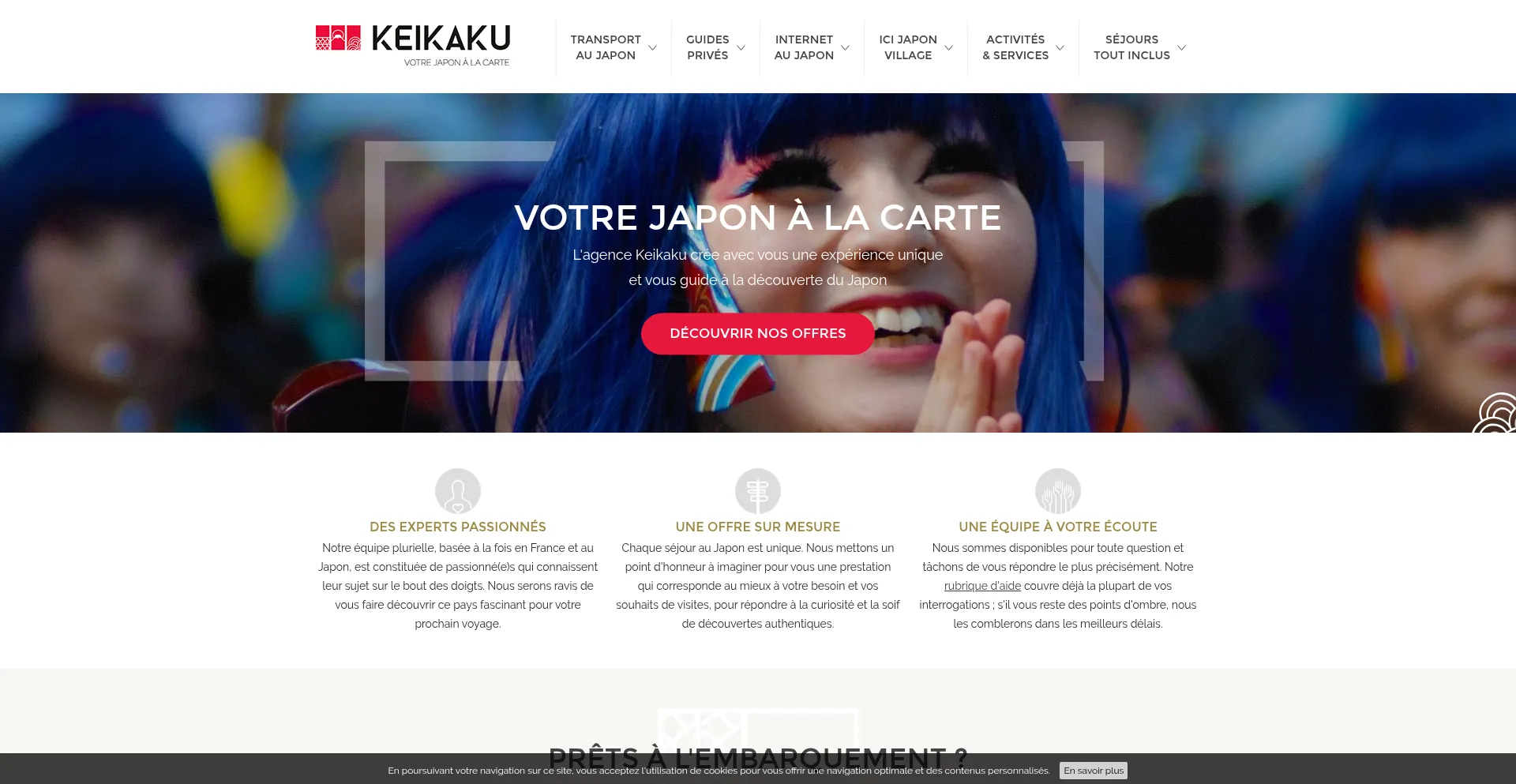 Website screenshot of Keikaku.fr