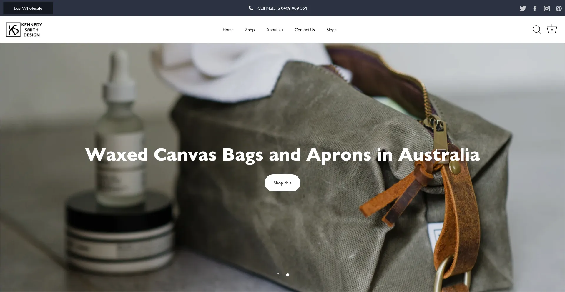 Website screenshot of Kennedysmithdesign.com.au