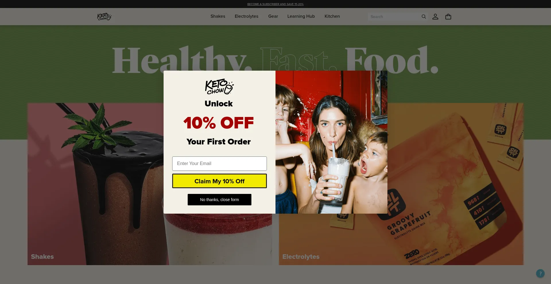 Website screenshot of Ketochow.xyz