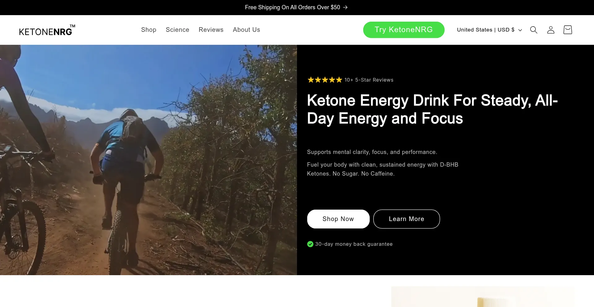 Website screenshot of Ketonenrg.com