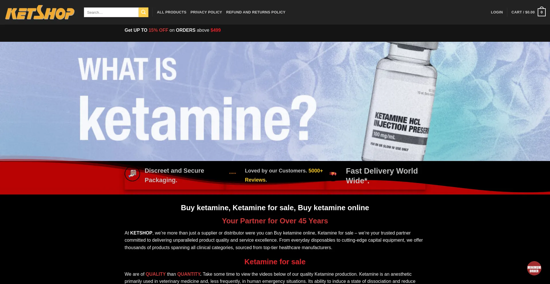 Website screenshot of Ketshop.us
