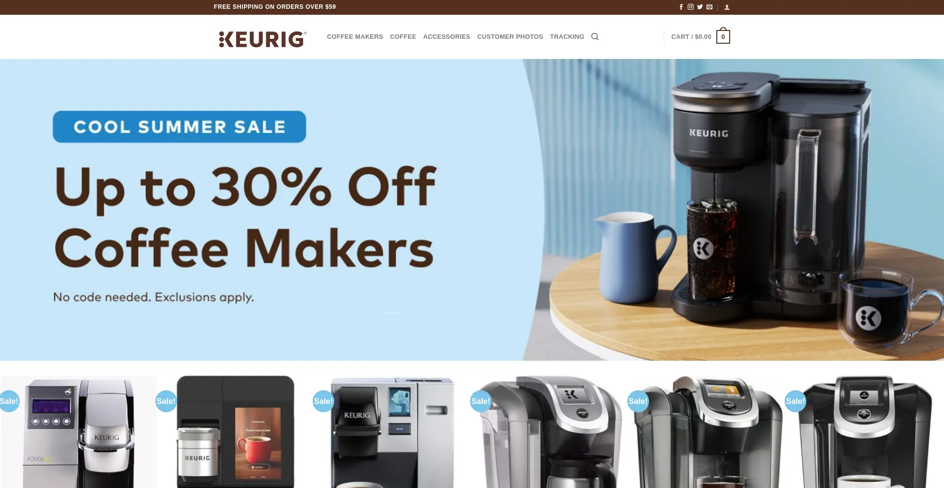 Website screenshot of Keurigoutlets.com