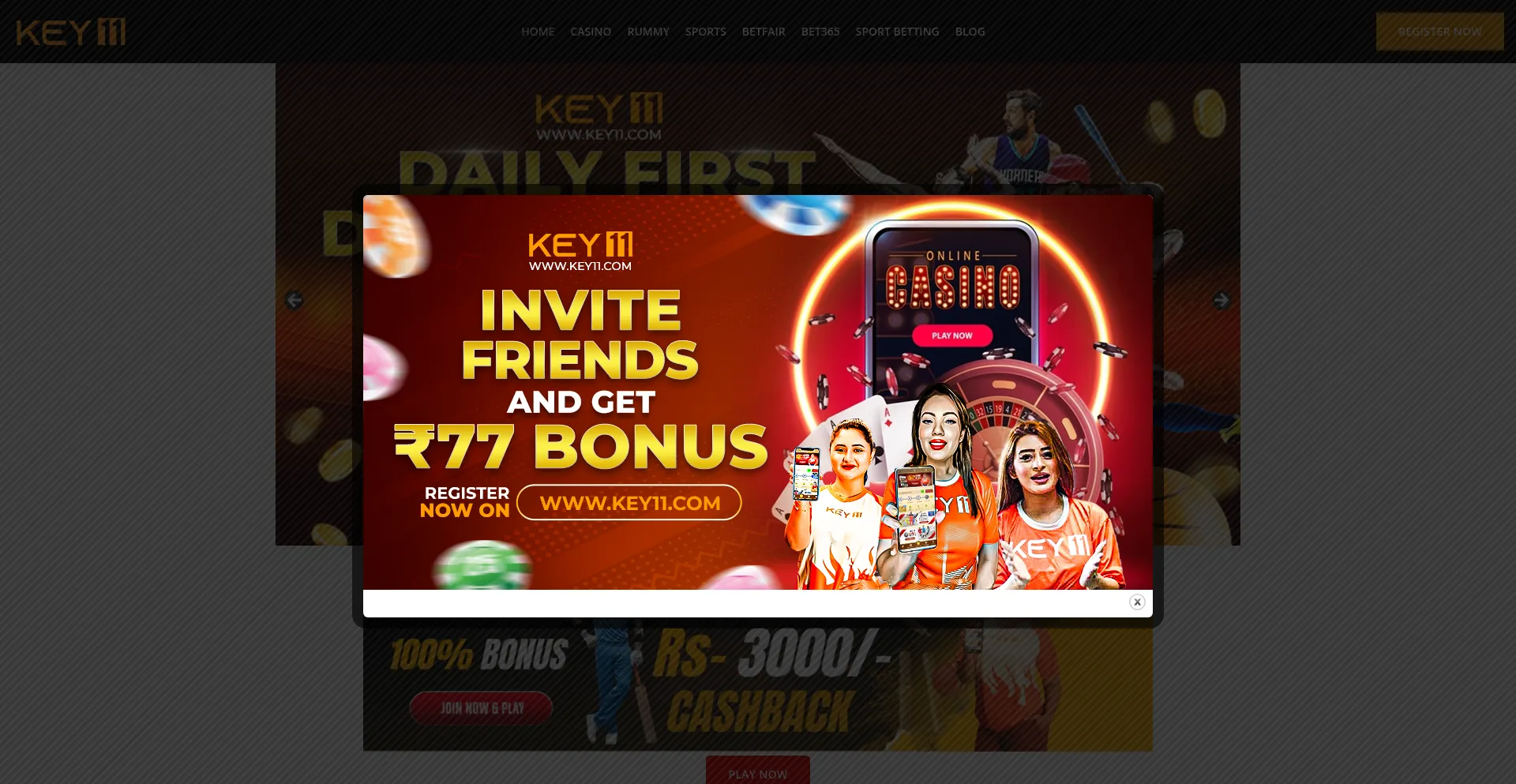 Website screenshot of Key11.co