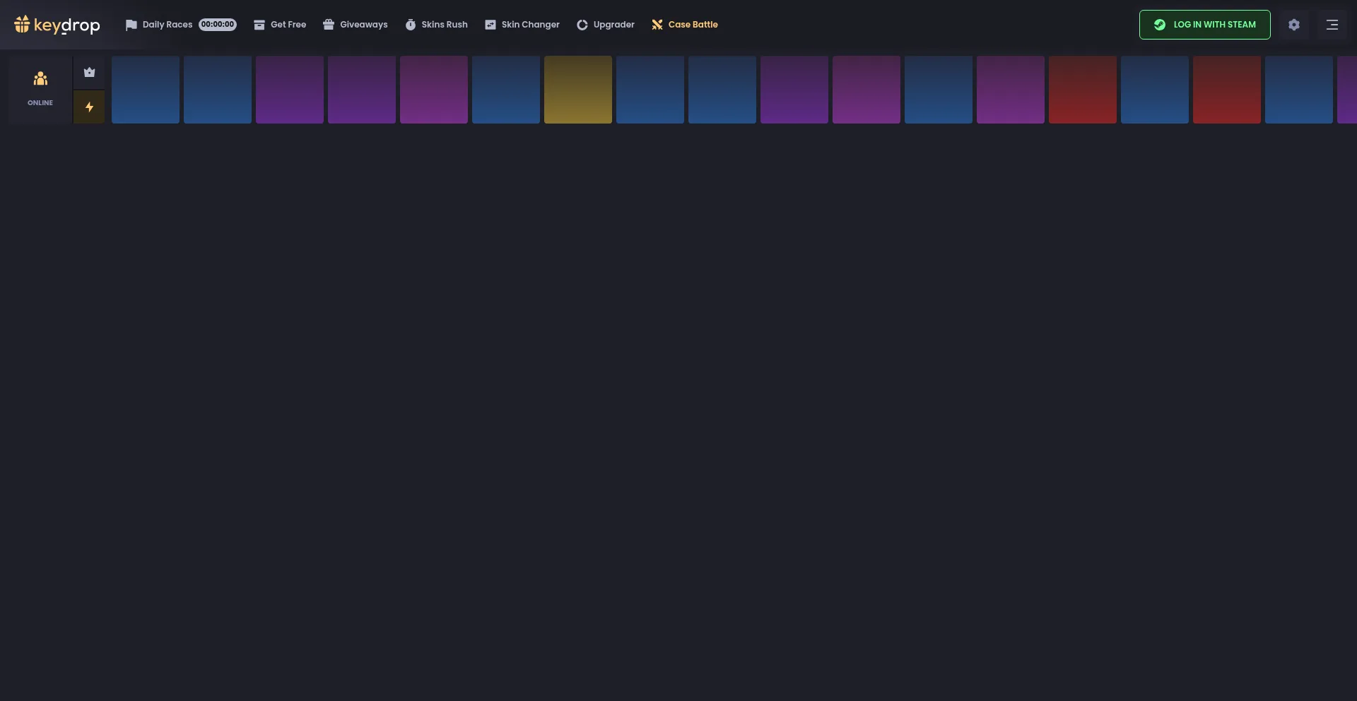 Website screenshot of Keydrop.com