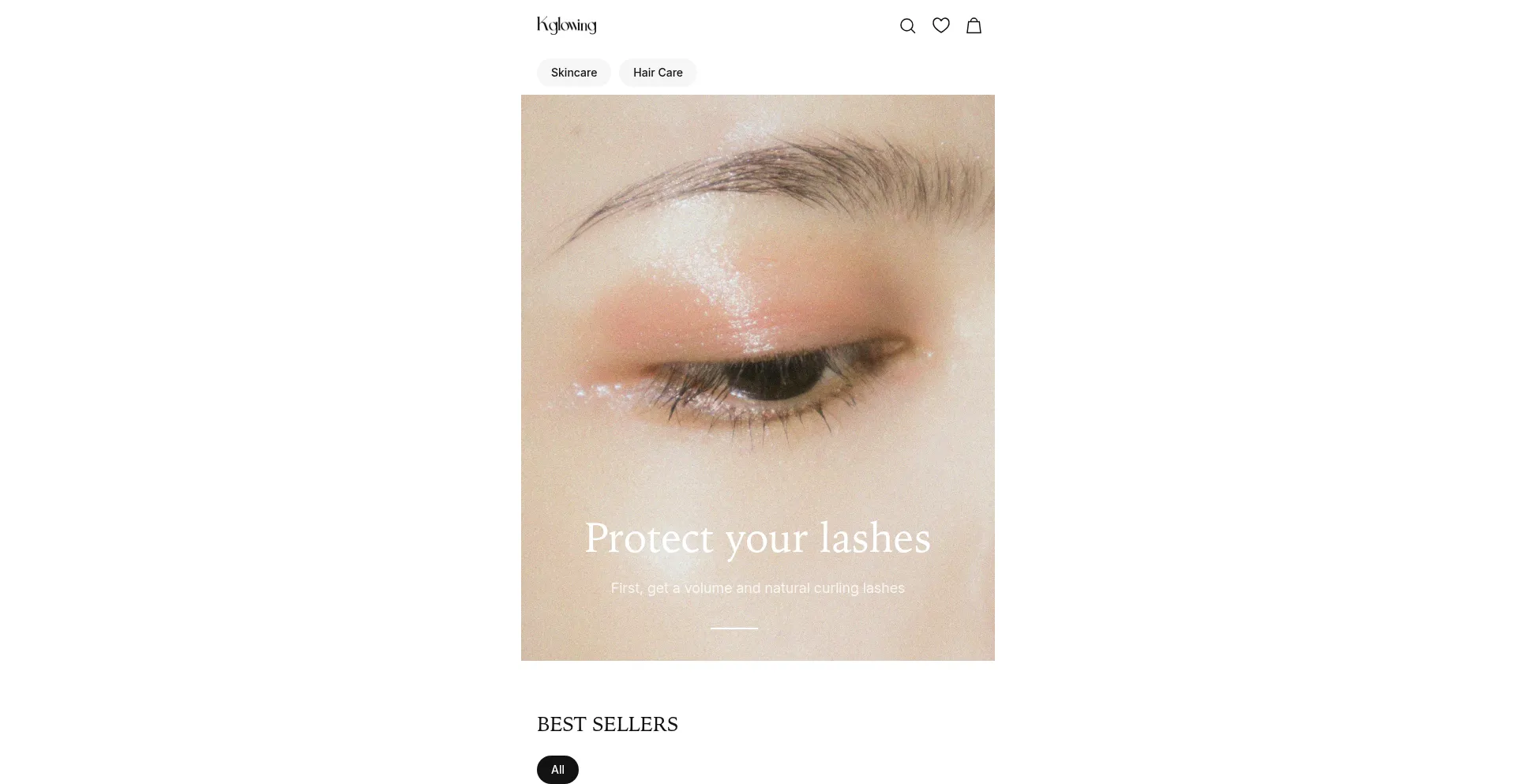 Website screenshot of Kglowing.com