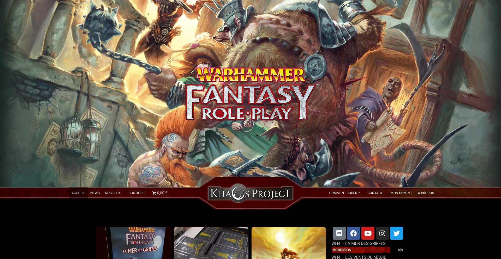 Website screenshot of Khaos-project.com