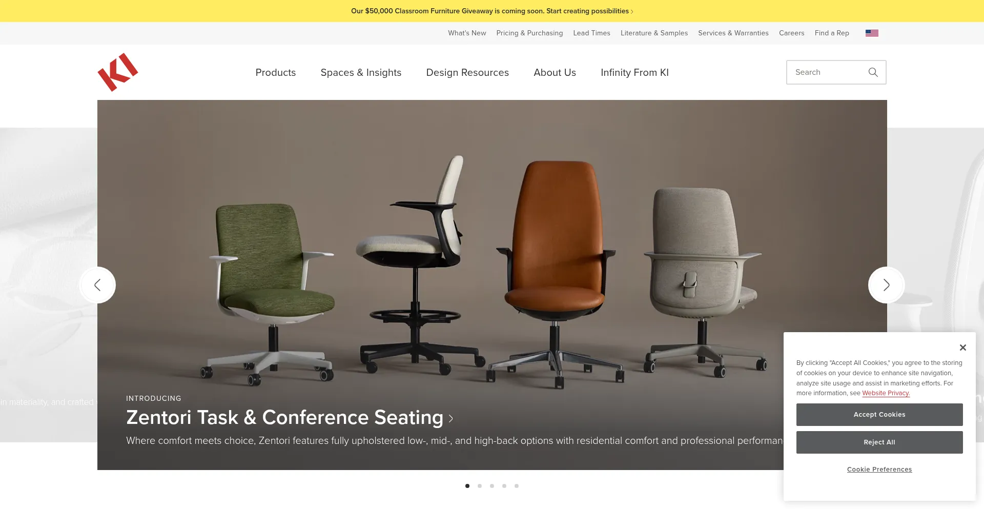 Website screenshot of Ki.com