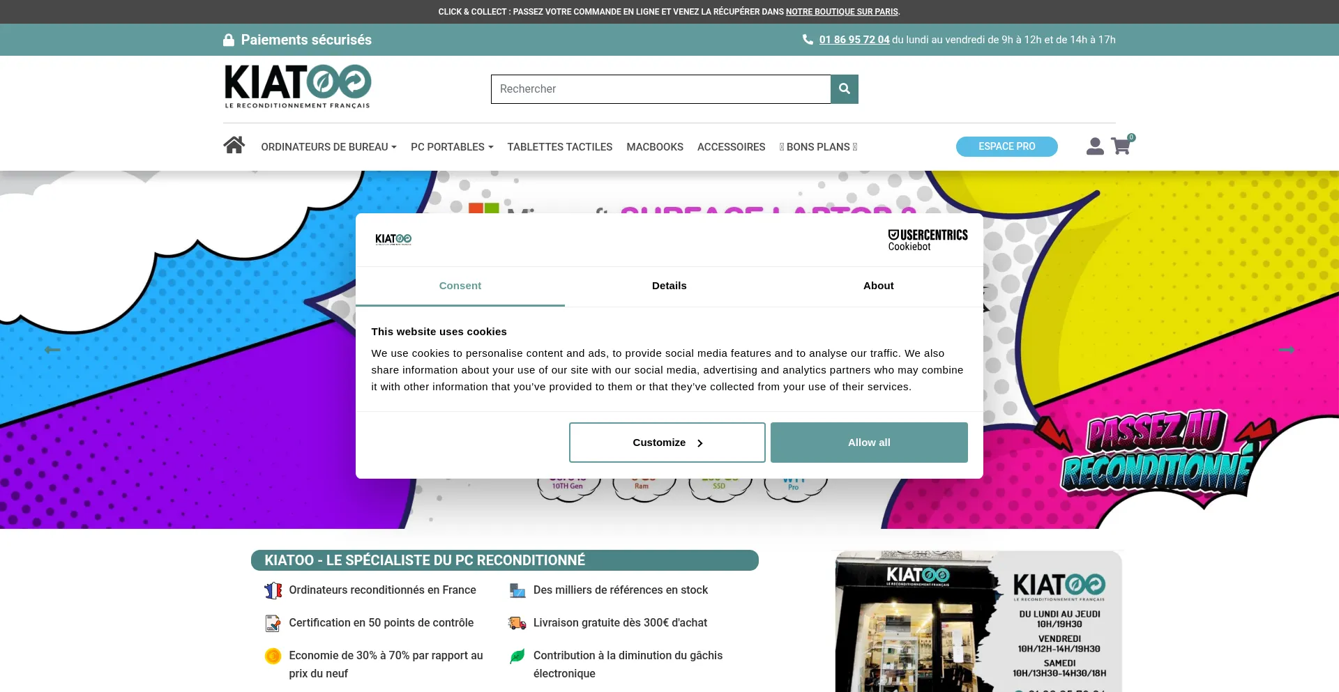Website screenshot of Kiatoo.com