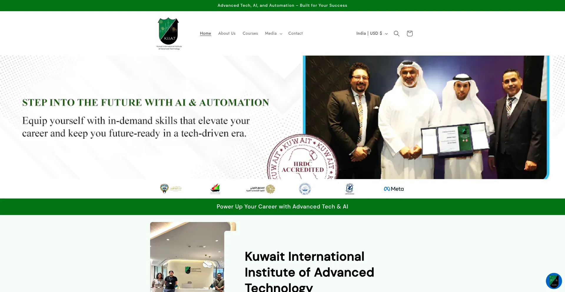 Website screenshot of Kiiat.com