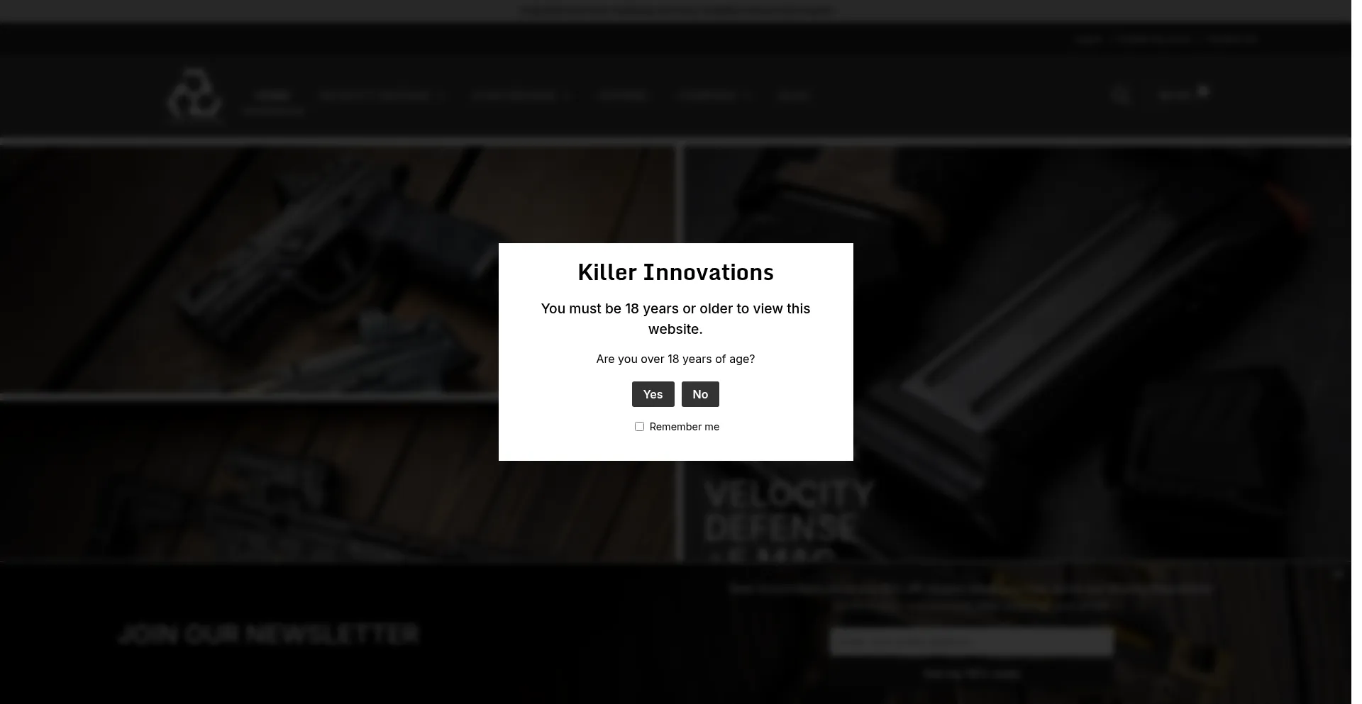 Website screenshot of Killer-innovations.com