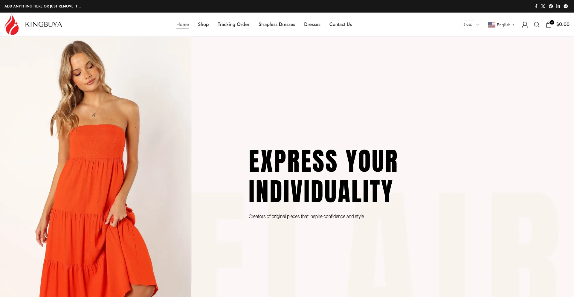 Website screenshot of Kingbuya.shop