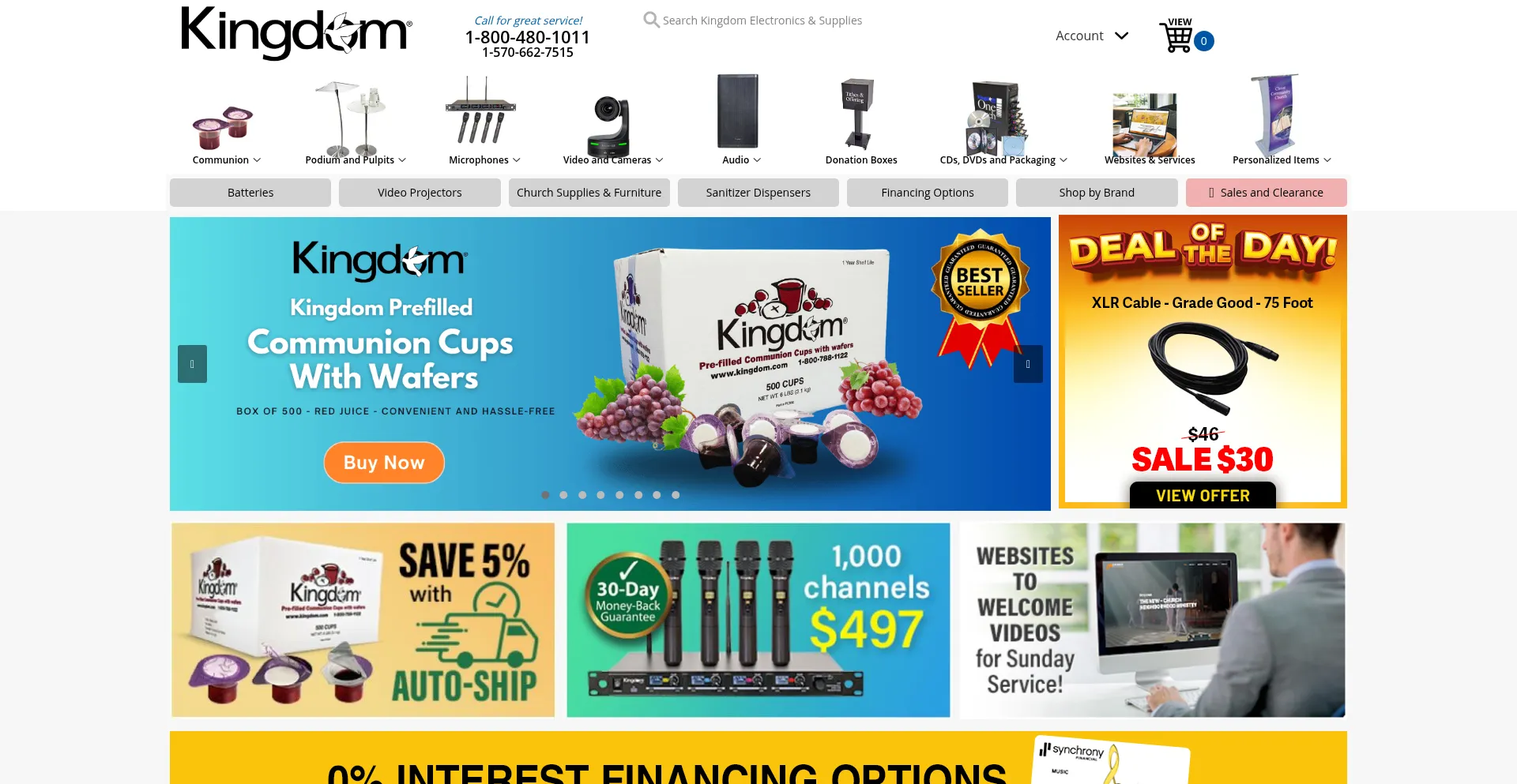 Website screenshot of Kingdom.com