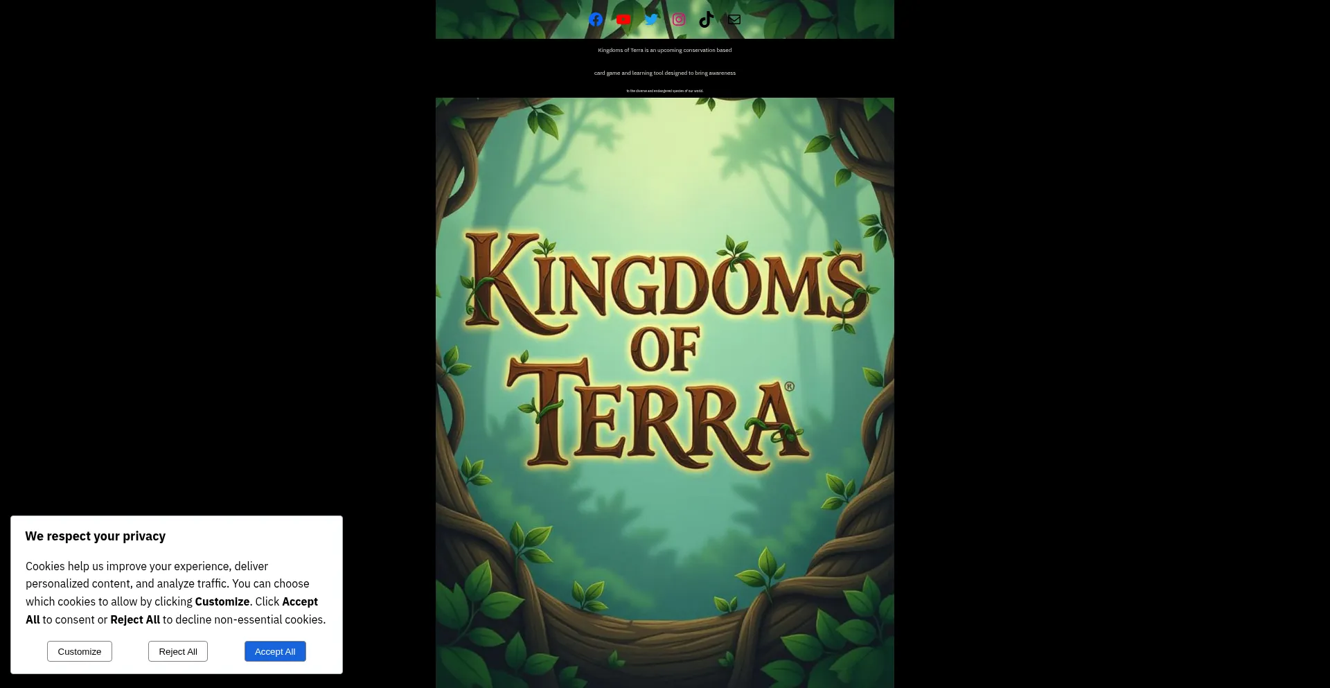 Website screenshot of Kingdomsofterrra.com