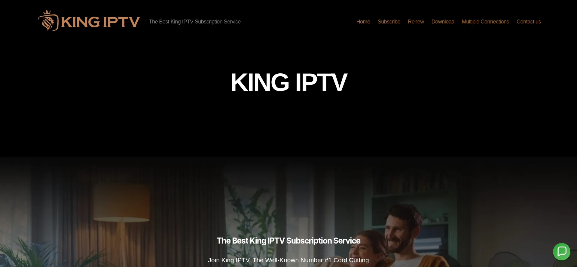 Website screenshot of Kingiptv.com